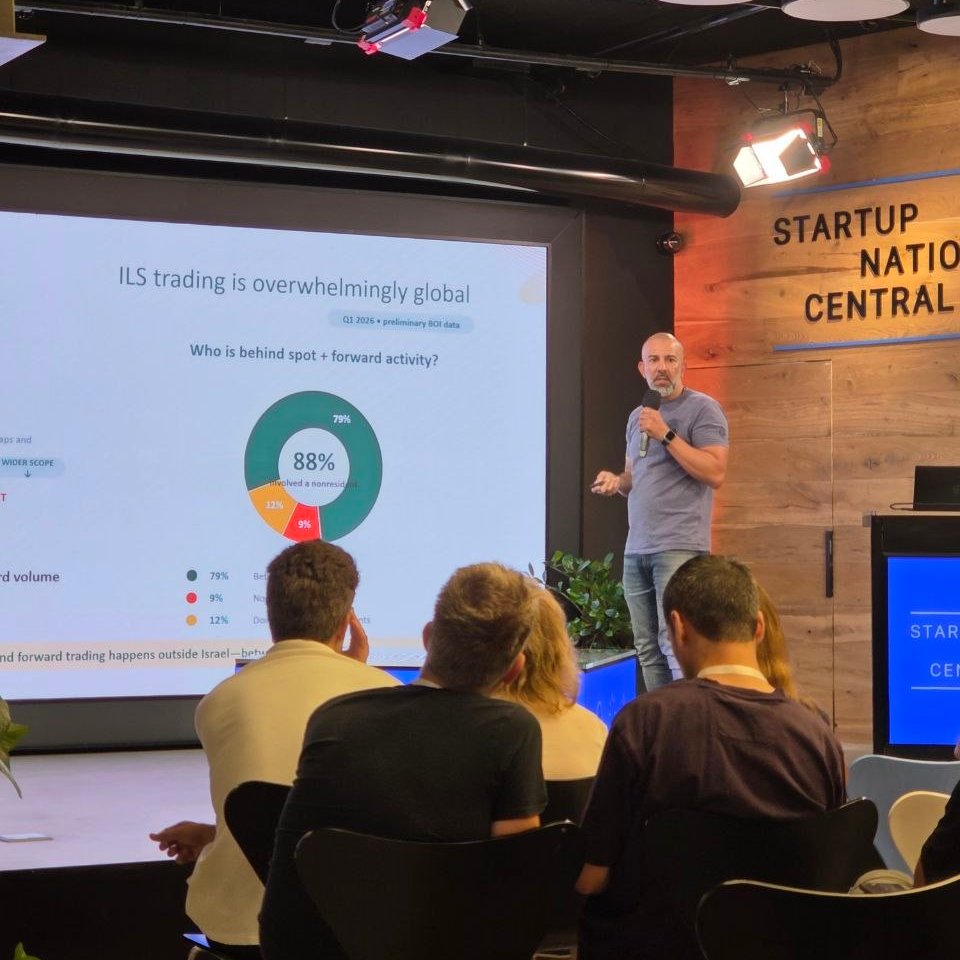 Web3_Devs's tweet photo. 🇮🇱 $ILS trading is overwhelmingly global 

→ 88% of spot & forward activity involved a non-resident. 

We are now LIVE at @sncentral_ 👇