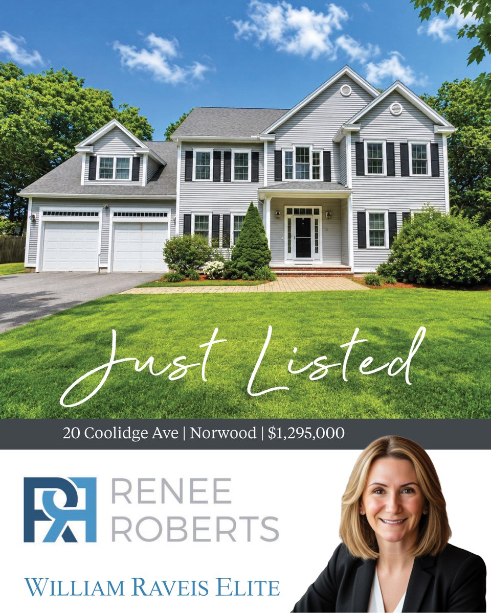 ReneeRobertsRE's tweet photo. 🏡 JUST LISTED! ✨
Welcome to 20 Coolidge Avenue, Norwood!
📍 20 Coolidge Avenue, Norwood, MA
 💲 Offered at $1,295,000
Renee Roberts
 📞 (781) 727-3054
 📧 renee.roberts@raveis.com
https://t.co/xuFMDUrXsA https://t.co/hI8uzTfhoU
