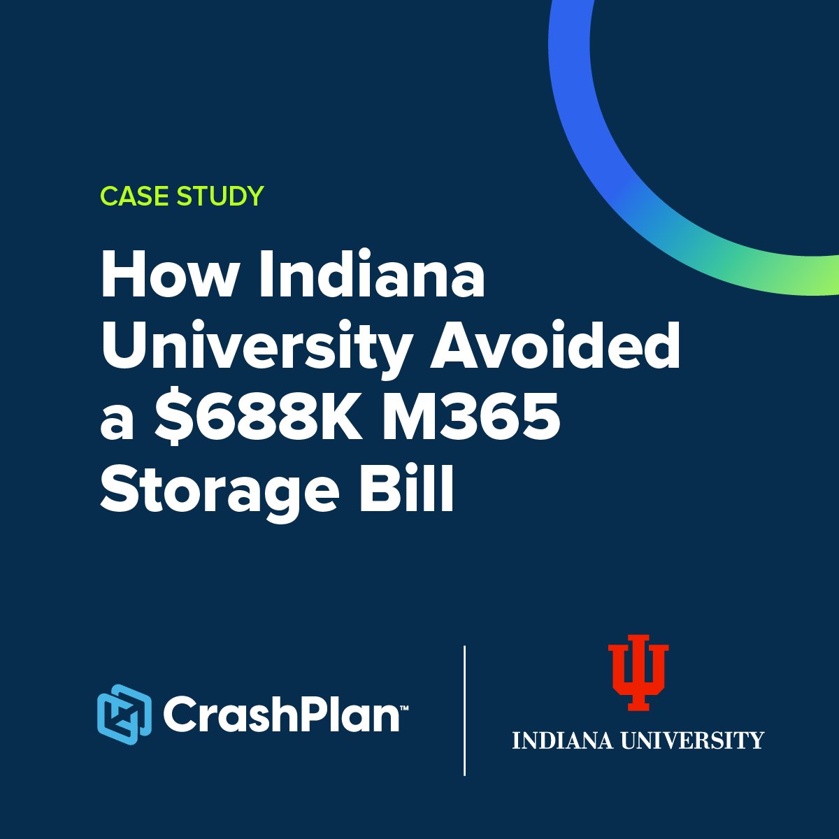 crashplan's tweet photo. Microsoft 365 storage costs have a way of creeping up when you least expect them.

Indiana University found a smarter approach with CrashPlan, avoiding a $688K storage bill while keeping data protected and accessible. Read the case study: https://t.co/8xAvjmxvaz

#Microsoft365 #DataBackup #Archiving