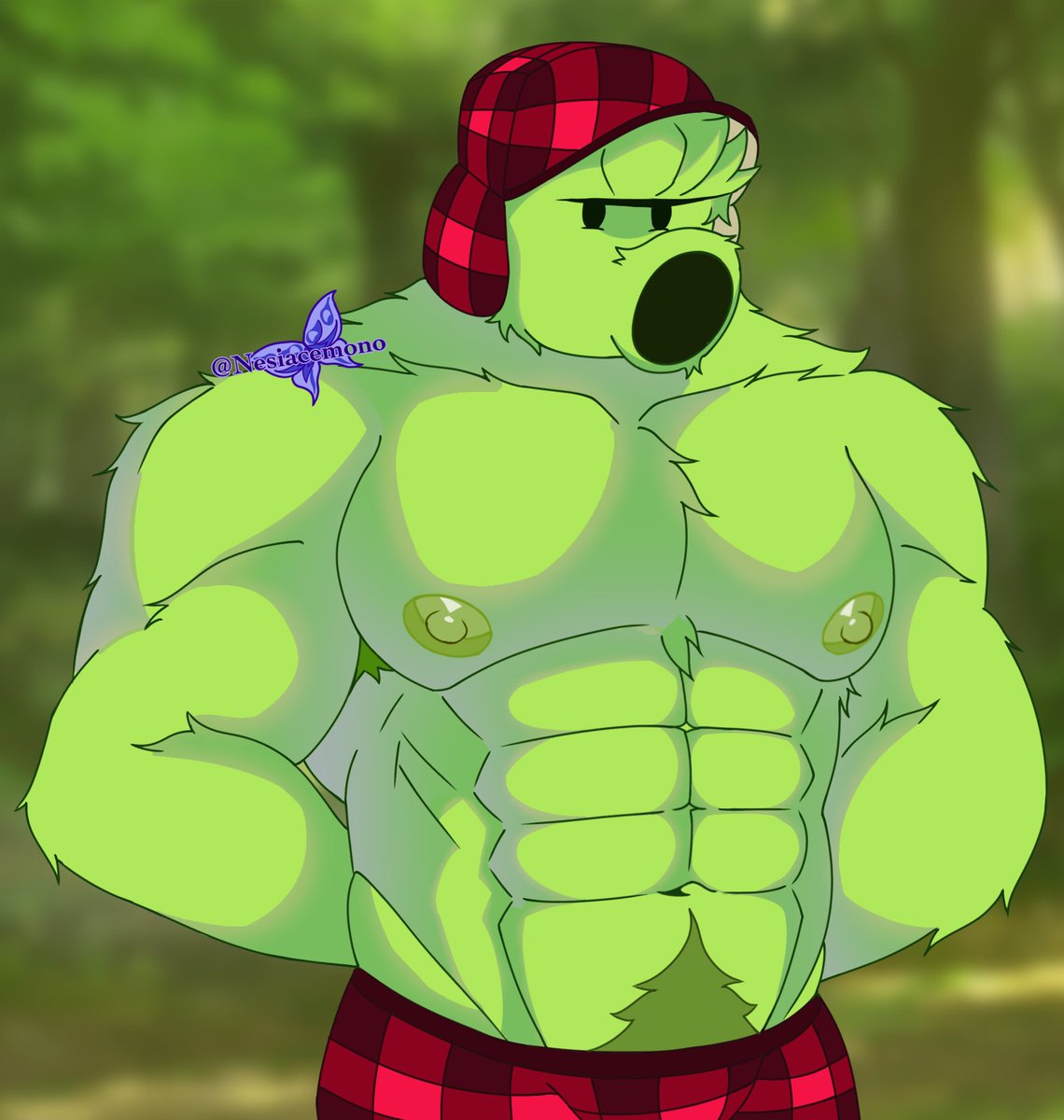 Nesiacemono's tweet photo. primal daddy peashooter 
#bara #gay #pvz2 https://t.co/4j7D5M4k1E