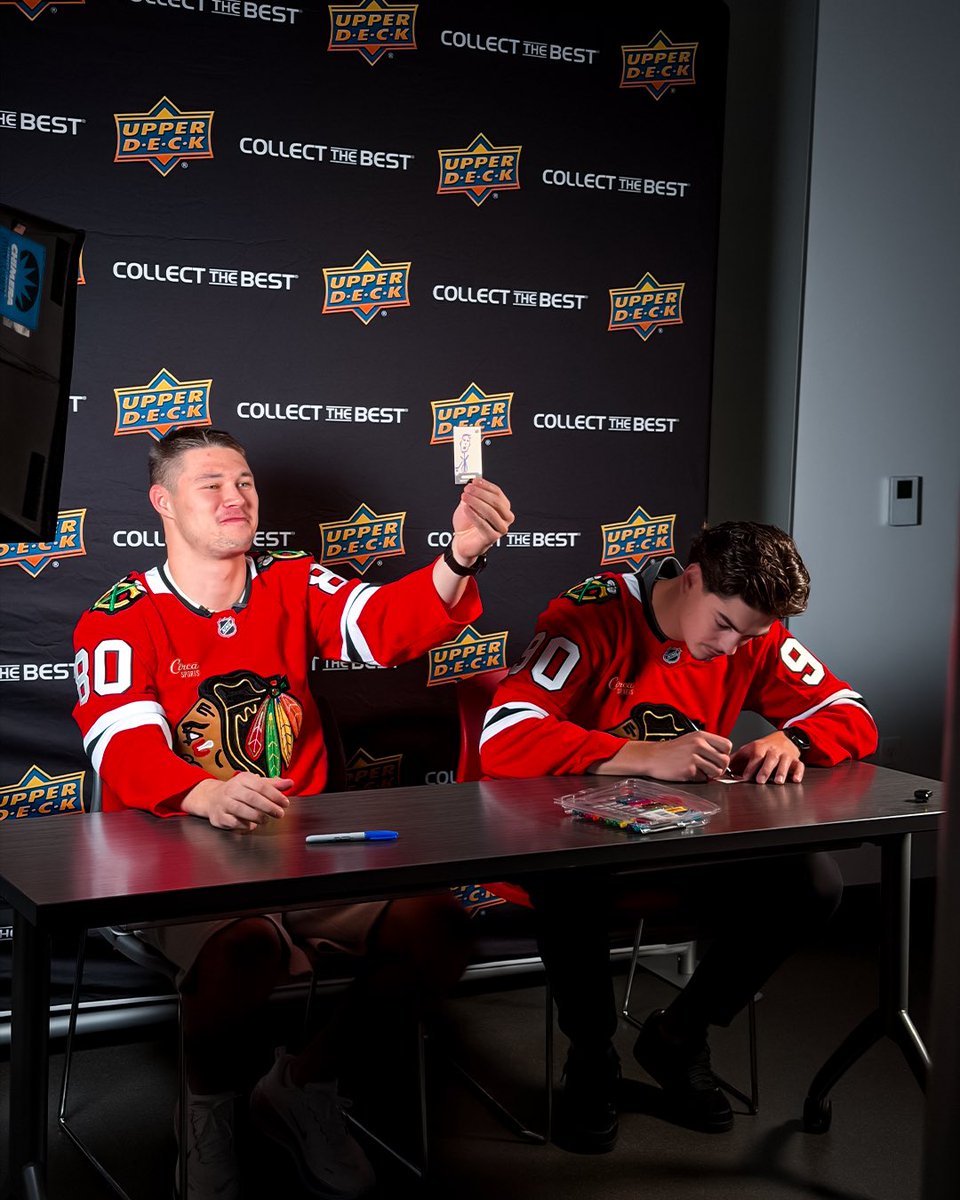 NHLBlackhawks's tweet photo. stop what you’re doing 🛑

and check out Roman and Sacha at the @NHLPA Rookie Showcase today! https://t.co/8sOJbvPcDc