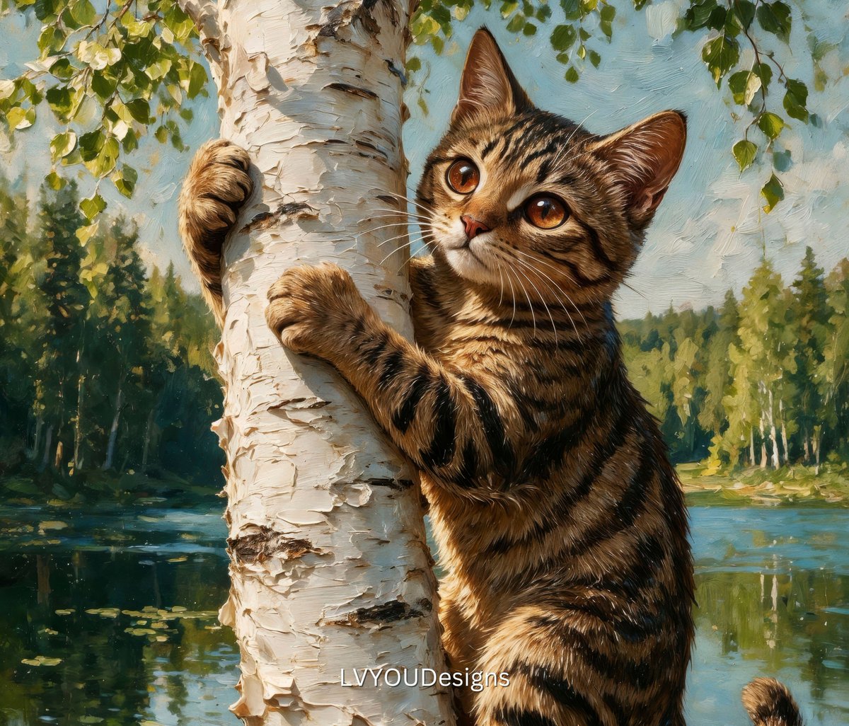 patty_hap's tweet photo. 🐈 Tabby Cat Climbing Birch Tree in a stunning 3D relief impasto oil style. A unique printable wall art piece as an instant digital download.

✨ 35% OFF!
🛍️ Shop Now 👉 https://t.co/sh2d00JYlH
⏳ Limited time only
#CatArt #ImpastoArt #DigitalDownload #WallDecor https://t.co/5zkNLMRWH2