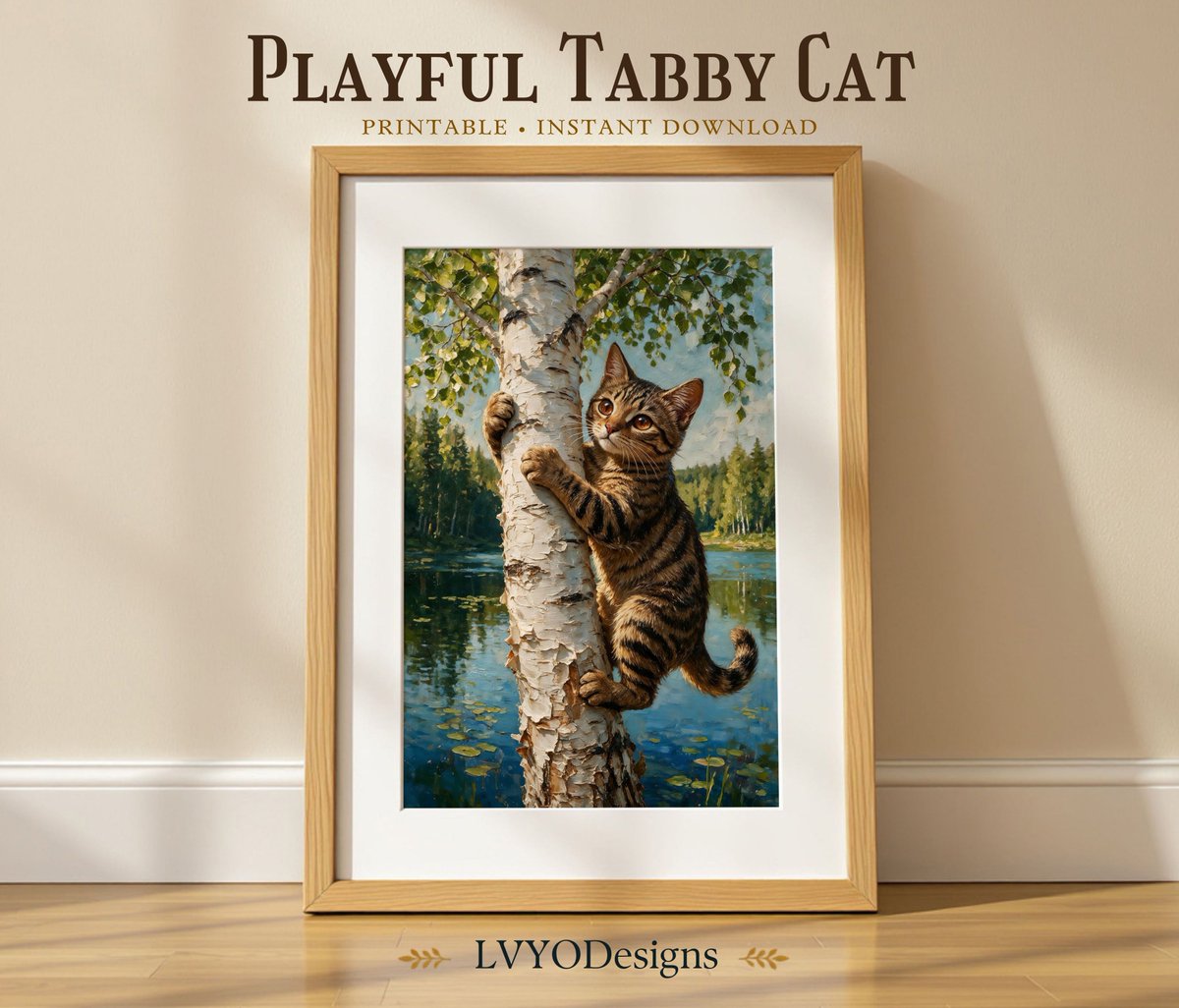 patty_hap's tweet photo. 🐈 Tabby Cat Climbing Birch Tree in a stunning 3D relief impasto oil style. A unique printable wall art piece as an instant digital download.

✨ 35% OFF!
🛍️ Shop Now 👉 https://t.co/sh2d00JYlH
⏳ Limited time only
#CatArt #ImpastoArt #DigitalDownload #WallDecor https://t.co/5zkNLMRWH2