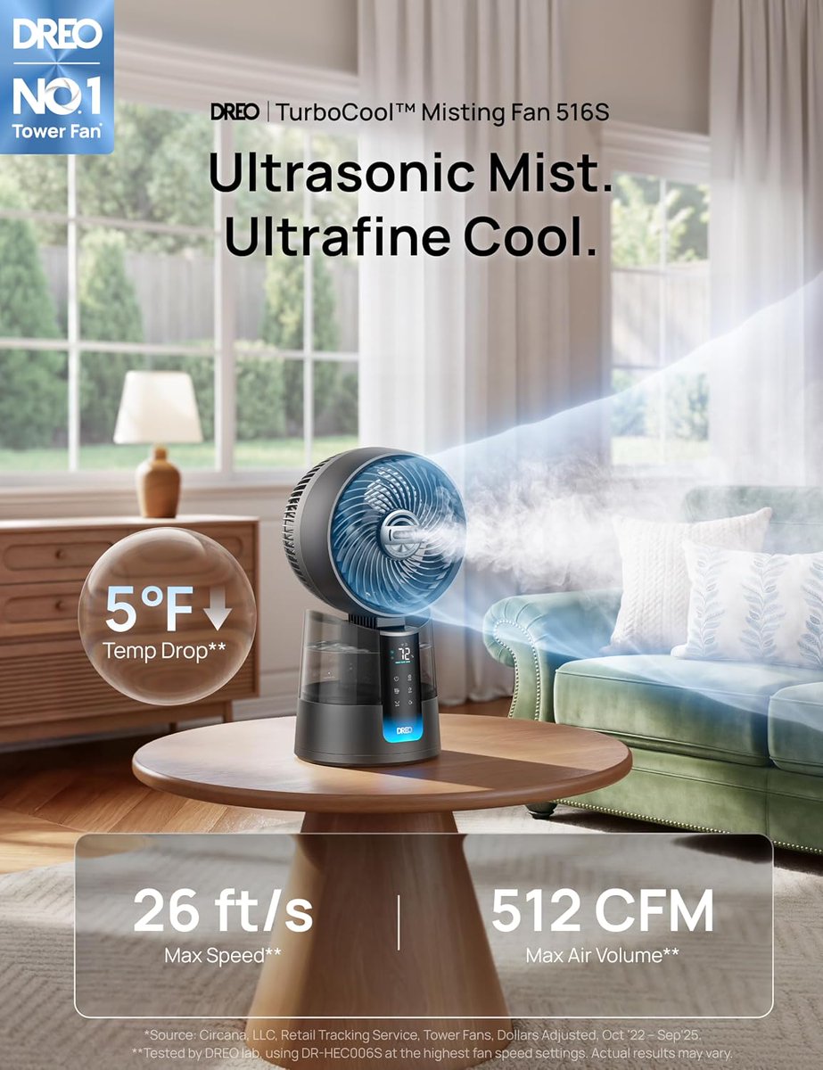 ComputerPal's tweet photo. 💦 DREO TurboCool Misting Fan
Beat the heat with powerful airflow and refreshing mist—ideal for patios, garages, or outdoor gatherings.

TurboCool Misting Fan👉 https://t.co/Af63554F5p

#ad #summer #amazonfinds https://t.co/rNBm2WKGjh