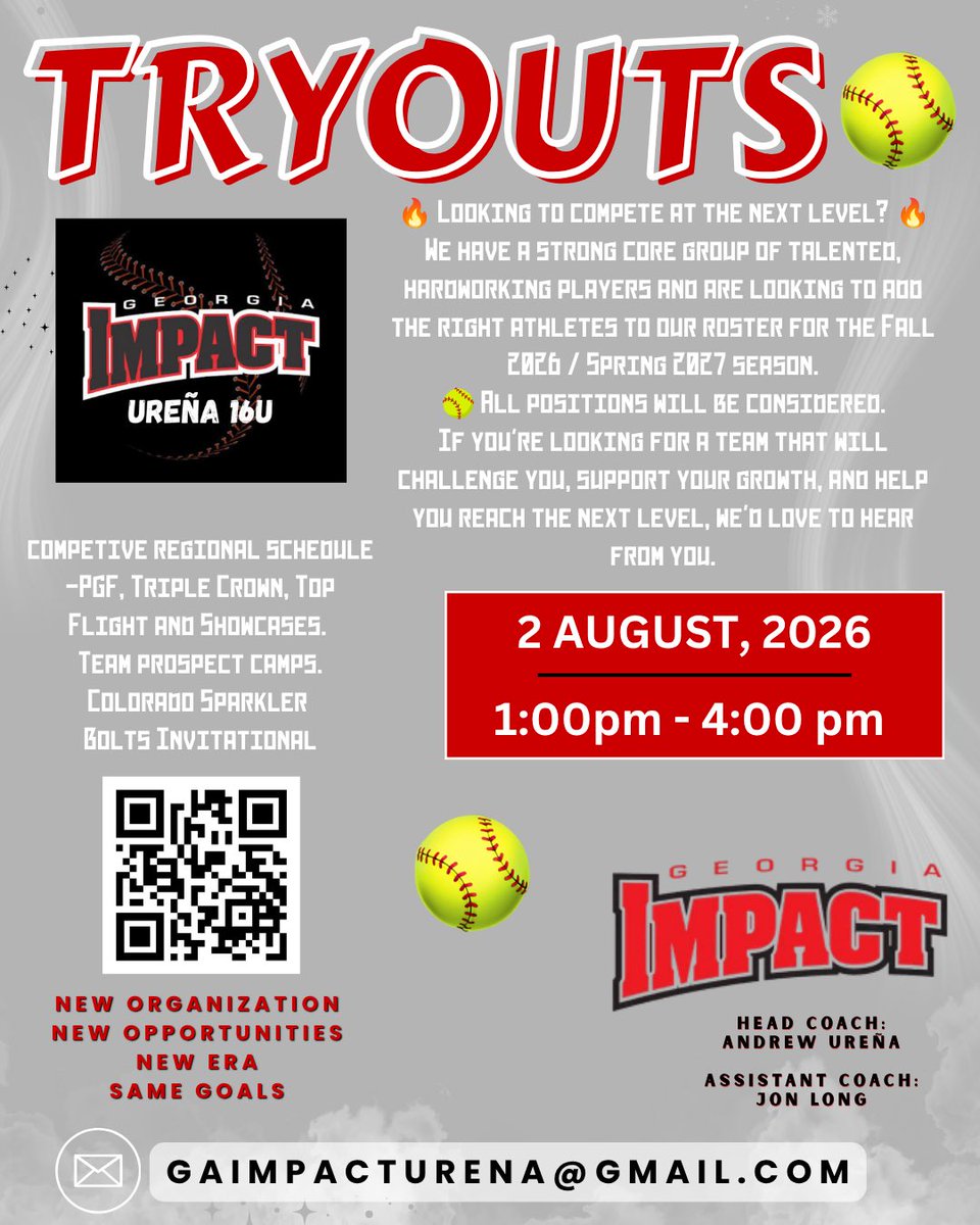 GAImpactUrena's tweet photo. Come check us out. Looking to add to our roster for the 26-27 season. https://t.co/tlVEQKVEvB