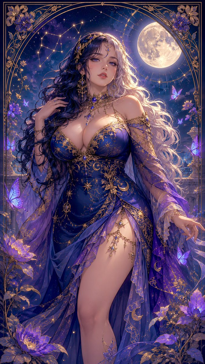 Celestial Art Nouveau Fantasy Portrait