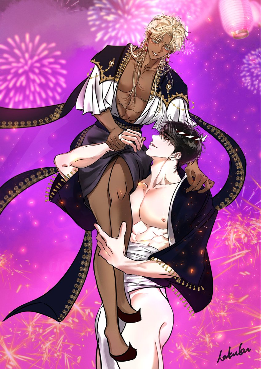hakuku2404's tweet photo. ←描きたかった絵　　　　　実際に描いた絵→

日本の夏祭り、楽しみですね🎆
#백야의꽃길 https://t.co/nms50W5MPC