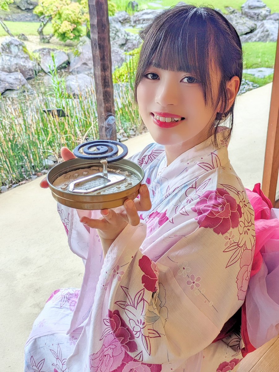 456_pottake's tweet photo. 2026.07.26 お茶会&amp;浴衣撮影会

縁側に蚊取り線香と浴衣美人。

#Merise #あいか #浴衣 #撮影会 #アイドル #郡山 https://t.co/aAm4qIoLFb