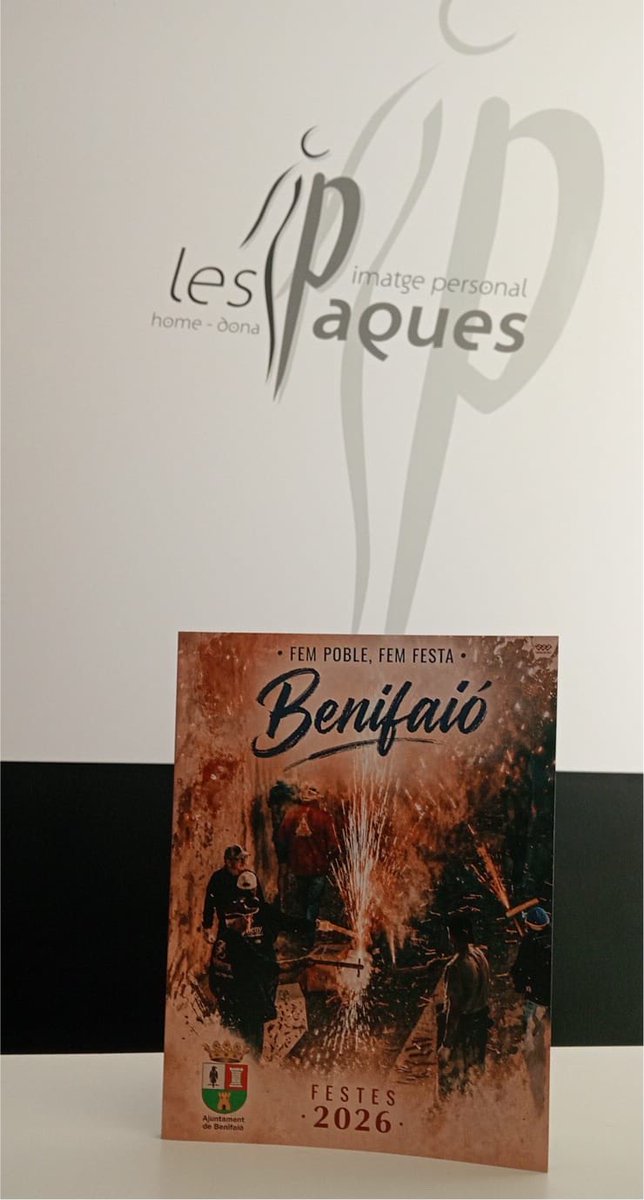 lespaques's tweet photo. 📔Ja tenim el 𝐋𝐥𝐢𝐛𝐫𝐞𝐭 de 𝗙𝗲𝘀𝘁𝗲𝘀 𝒅𝒆 𝑩𝒆𝒏𝒊𝒇𝒂𝒊ó 𝟐𝟎𝟐𝟔!🎉

📖Si encara no tens el teu, passa per ℒℯ𝓈 𝒫𝒶𝓆𝓊ℯ𝓈 i emporta-te’l.

🤲🏼Preu solidari: 2€

Recaptació destinada a les entitats locals:
🧡@somiestem 
💙AFABALS
🩷Junta Local Contra el Càncer https://t.co/jwgoV1mGEd