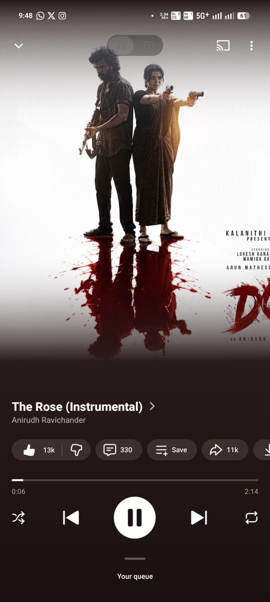 SreedharshK's tweet photo. Finally getting to see some good looking visual changes in the yt music.. 
Good job @youtubemusic 

Hoping to see some improvement in the audio quality also... With the audio library you guys have yt can definitely give better quality audio. https://t.co/8KK2uCew73