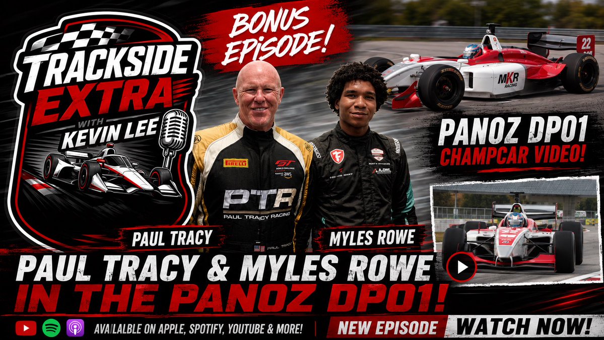 KevinLee23's tweet photo. A bonus episode of Trackside Extra…with video!  https://t.co/VE0m0SEvRs  @paultracy3 &amp; @MylesRoweOnline from Putnam Park &amp; the ChampCar Panoz DP01 https://t.co/DEKNeS2shT #IndyCar https://t.co/ZBo9Msnan4