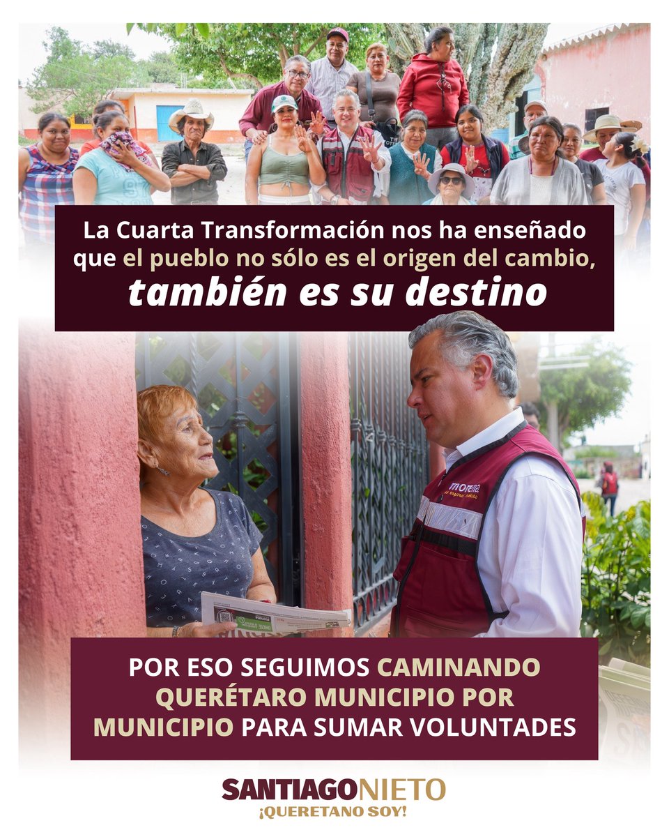 SNietoCastillo's tweet photo. Cada recorrido por Querétaro confirma una convicción: las mejores decisiones se toman cuando primero se escucha. Hablar con la gente, conocer sus preocupaciones y entender las diferencias entre cada municipio es la única forma seria de construir con rumbo para nuestro estado.
#EsSantiagoDeQuerétaro