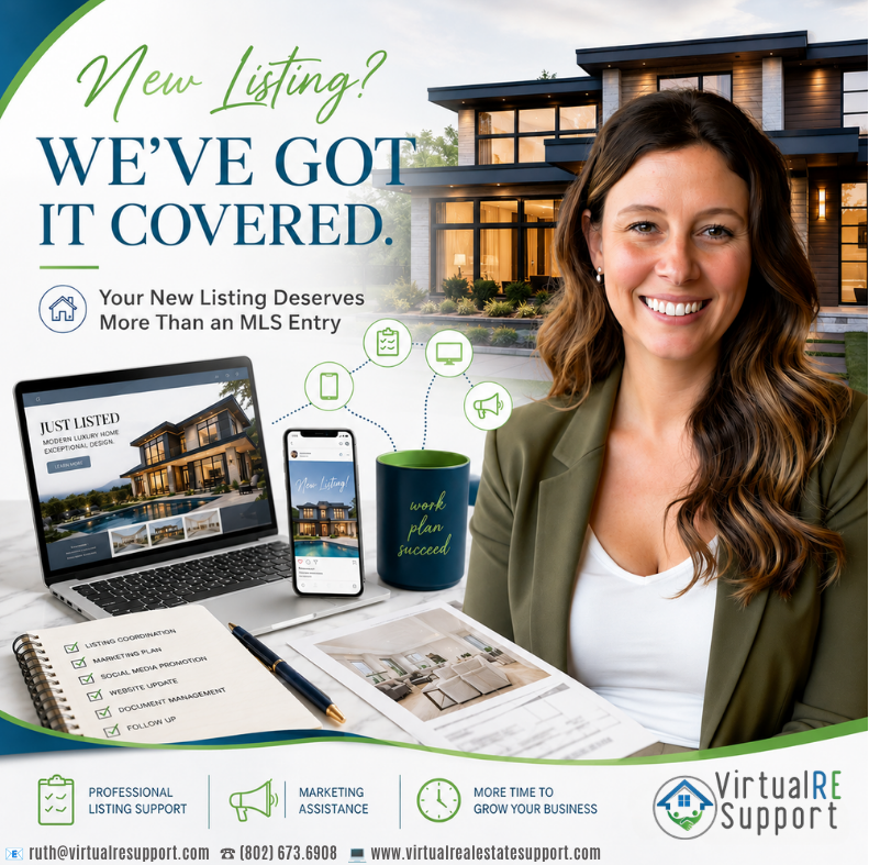 VirtualAssistRE's tweet photo. 🏡A new listing is more than an MLS upload. It takes strategy, marketing, organization &amp; attention to detail to make a property stand out.

Virtual Real Estate Support helps with:
✅Listing coordination
✅Marketing
✅Social media
✅Admin tasks
Spend less time managing details. https://t.co/ppBaUq3yoa