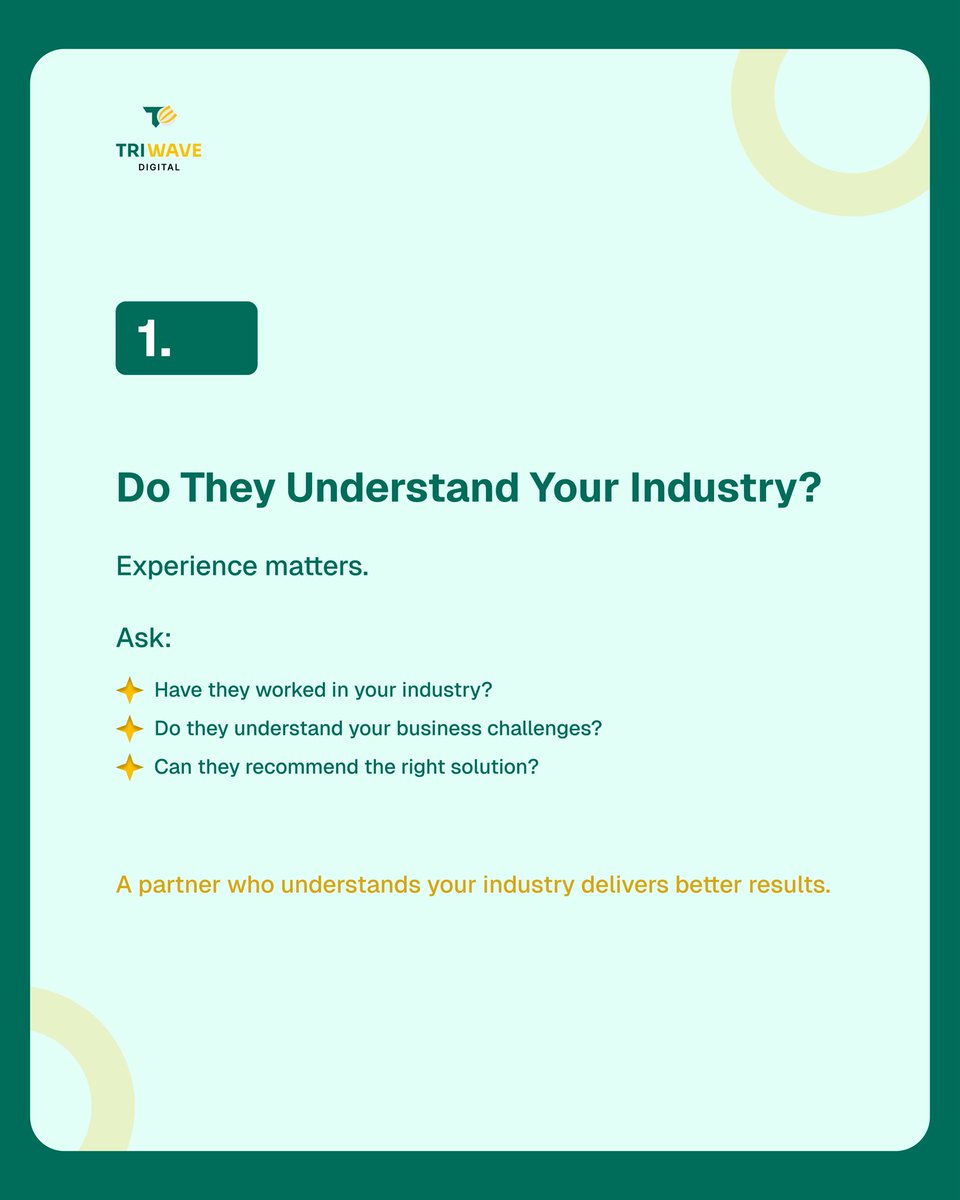 Triwave_digital's tweet photo. Choosing the right technology partner goes beyond comparing prices. The right partner should help you build, scale, and stay ahead as your business grows.
Here are 5 questions every business should ask before making that decision. https://t.co/dIHZHW5JnU