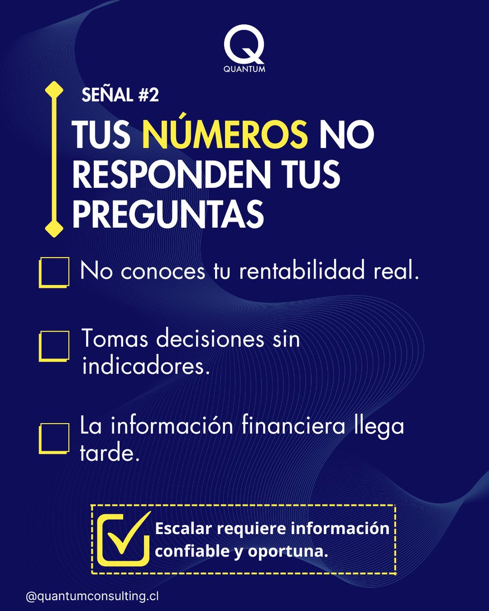 QuantumInd5_0's tweet photo. Crecer no siempre significa estar listo para escalar.

Si tu empresa depende de una sola persona, los procesos no dan abasto o las decisiones se toman sin información clara, es momento de fortalecer la gestión antes de seguir creciendo.

¿Te identificas con esto? Escríbenos y te ayudamos a escalar con seguridad.

#QuantumConsulting #CrecimientoEmpresarial #GestiónEmpresarial #Consultoría #Empresas