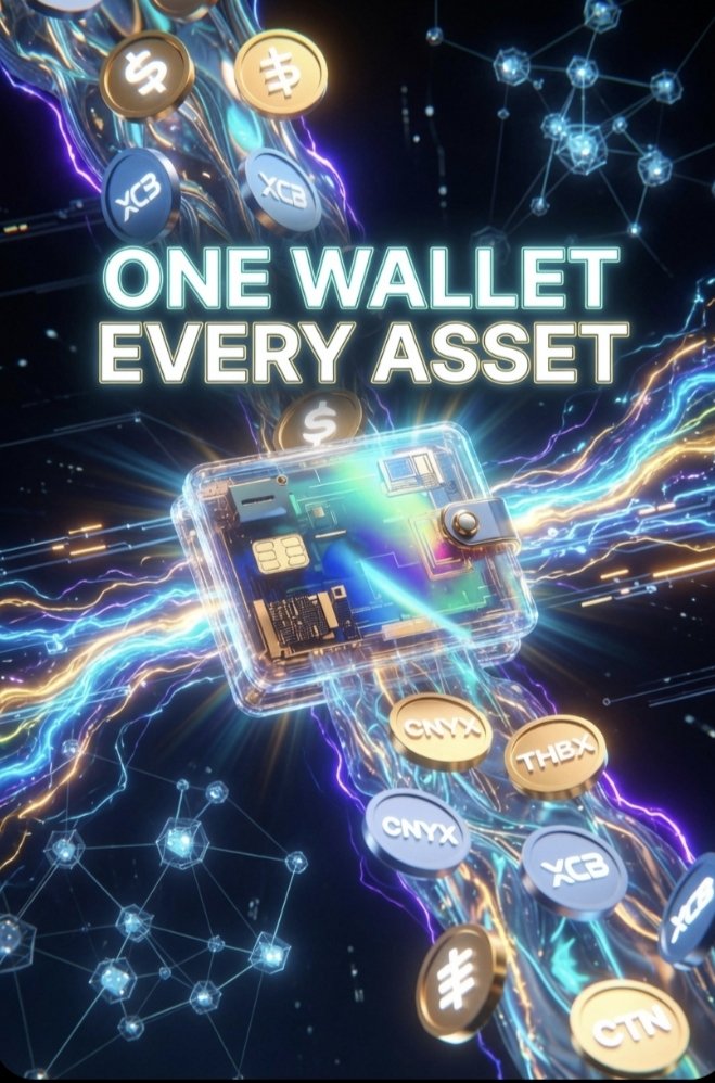 FollowCoDeTech's tweet photo. 🚨 Something real just happened.

Not another slide deck.  
Not another “coming soon.”

On the Core Blockchain, it just went live:

One Wallet. Every Asset.

A single address now receives:
→ USDX, EURX, CNYX, THBX (STC1 – 1:1 fiat in real bank accounts)  
→ XCB & CTN  
→ digital commodities  
→ tokenized stocks  

No new account.  
No registration.  
No credit check.  
No bank.

🌍Just one wallet.

The contracts were deployed on Mainnet on July 24th.  
The first real mints (small, but actual) have already settled on-chain.

While others are still presenting PowerPoints, the settlement rail is already running.

Core Settlement Network.  
MoneyX.  
One Wallet to rule them all.

This isn’t hype.  
This is infrastructure quietly going live.

Those who get it already know what this means.

#CoreBlockchain #MoneyX #STC1 #OneWallet #XCB