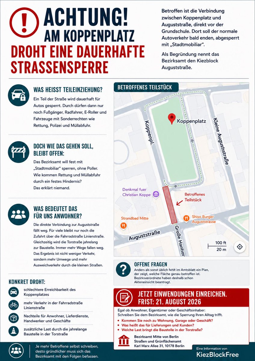 kiezblockfree's tweet photo. Wenn Du betroffen bist, dann wehr Dich!
#Koppenplatz #Auguststraße
#Berlin
#Kiezblock https://t.co/FuVSuBJfbm