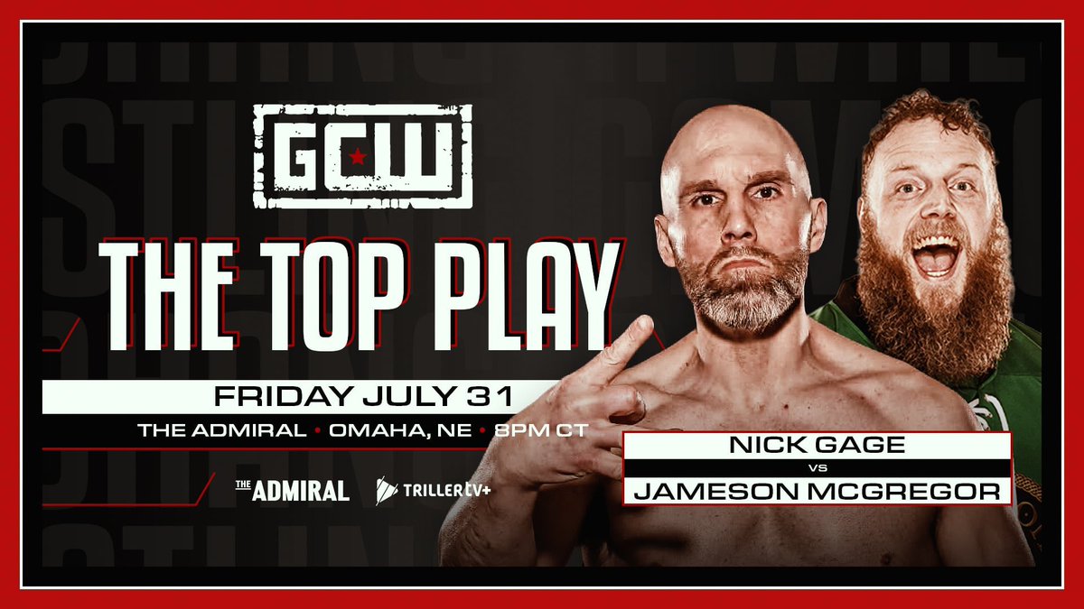 MAGNUMWRESTLING's tweet photo. THIS FRIDAY at the Admiral catch some of your favorite Magnum stars at TOP PLAY as Game Changer Wrestling invades Omaha! 

And there’s more. Oh there’s so much more. But you’ll have to be there in person to find out! 

https://t.co/3uyTjU7Zeq https://t.co/weBY8VXifp