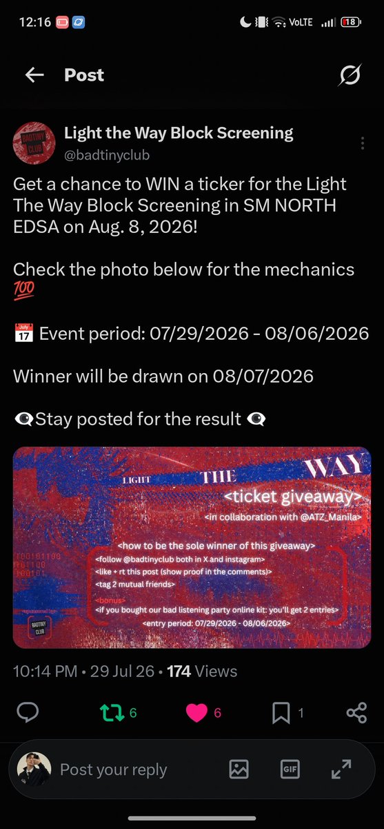 aur3li_sse's tweet photo. @badtinyclub doneee (i'll give my extra tix sa mga friends ko hopefully i win🥲) 

@arem_gieee 
@fdylnn https://t.co/6CtDoE7fr8