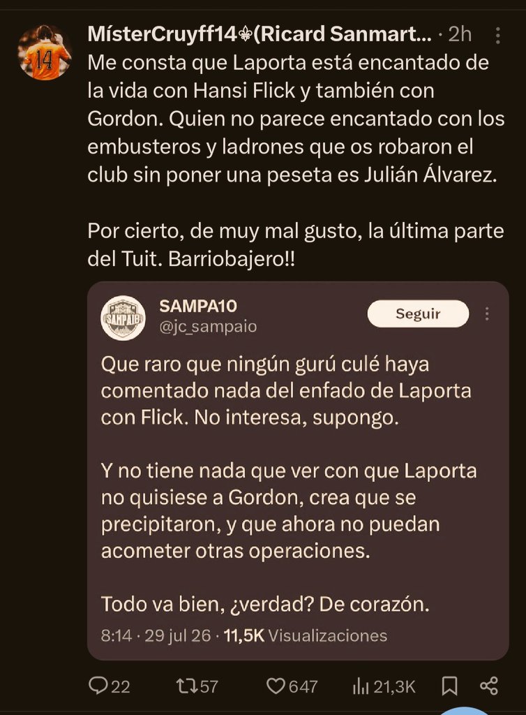 MisterCruyff14's tweet photo. No sabes quién soy, pero si que me tienes bloqueado. Codarde e indeseable. Haciendo gracias sobre las enfermedades i arritmias de personas. No has tenido la categoría de sacar el tuit de cabecera. Esa mierda habla bien a las claras de tu catadura moral. miserable. https://t.co/xn4WPIIJqb