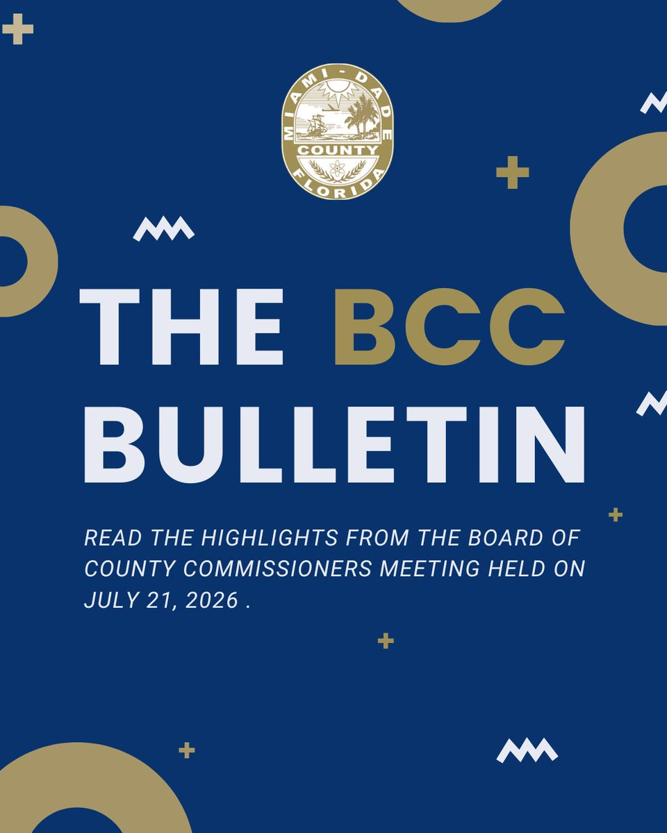 MiamiDadeBCC's tweet photo. Check out our July #BCCBulletin to review recently passed legislation items, including resolutions to develop and implement a same-day permitting program for certain residential projects and a pilot program for fats, oils, and grease to be sold for reuse as biofuel. https://t.co/XrJc1c2WLc