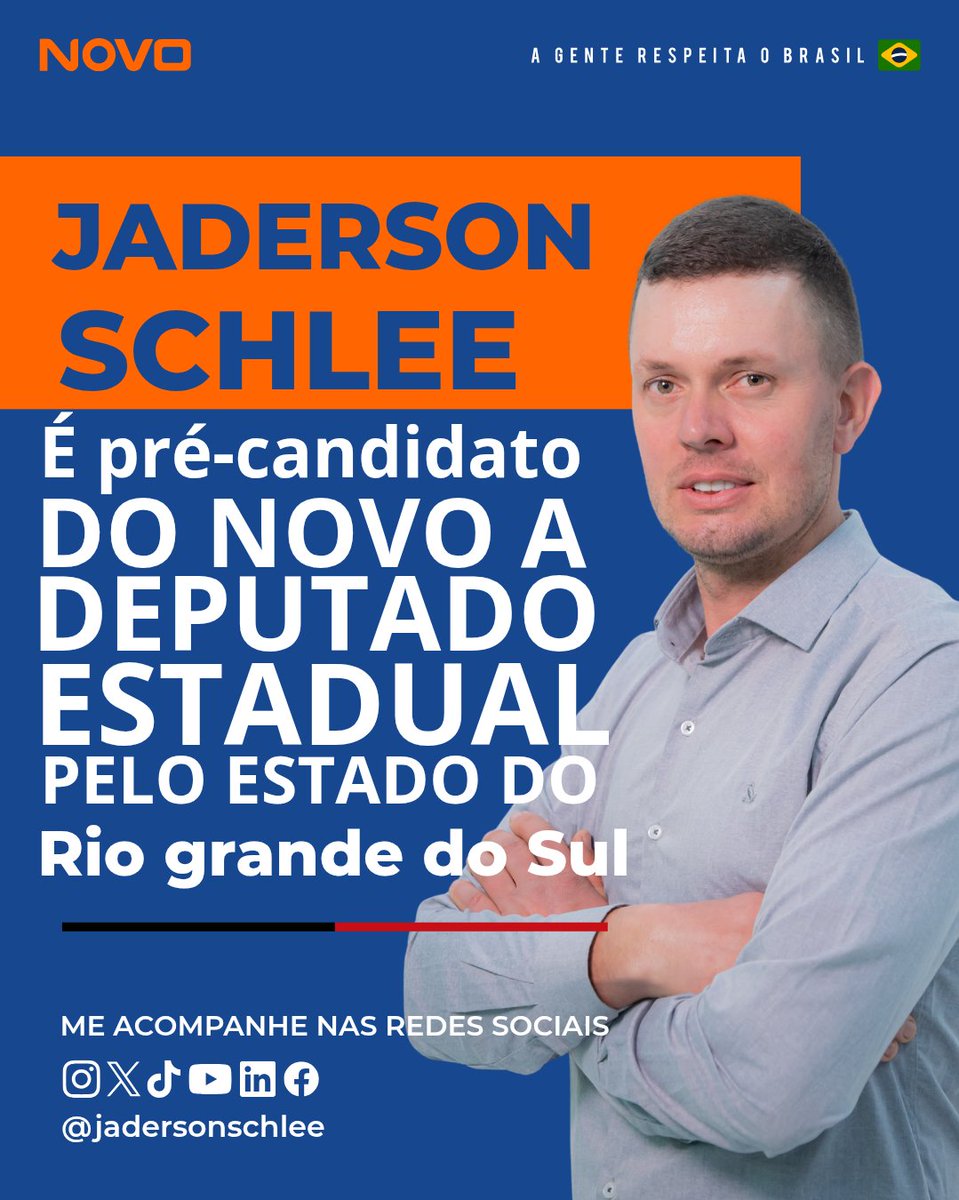 jadersonschlee's tweet photo. É oficial! Minha candidatura a deputado estadual pelo Rio Grande do Sul foi homologada.

Agora começa uma nova etapa dessa caminhada. Quero representar na Assembleia Legislativa quem produz, trabalha, empreende e acredita em um Estado mais eficiente https://t.co/hKiVwWda2p