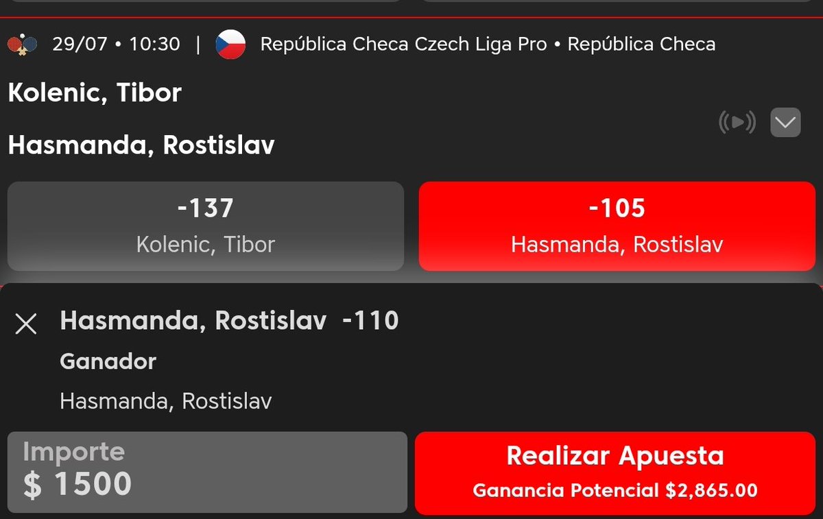 RGSports0's tweet photo. 1.5 U 💰 comienza en 6 min 🤯 🏓 lo tenemos CLARO 😎 https://t.co/YFp4mGnxeS