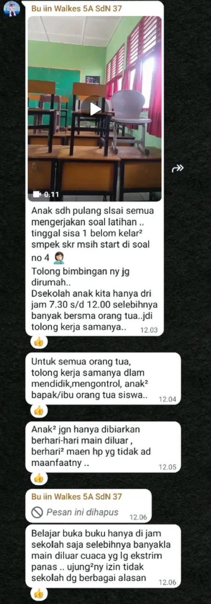 MasBroKontxkri's tweet photo. Sedih bgt rasanya bak disambar petir disiang bolong,jdi ceritanya saya pindahkan anak saya dari sekolah IT ke sekolah negeri karena masalah ekonomi kebetulan suami saya baru berhenti bekerja,awalnya baik2 aja anak saya juga dapat teman anak2 nya pada baik,care sama anak saya tapi tidak dengan guru nya (walas) anak saya selalu cerita tentang kejadian2 dikelas,anak saya ini tipenya pendiam dan introvert,ini minggu ke 2 dia sekolah tapi sudah bnyk sekali salah nya,dari warna jilbab yg tidak￼
cc: laras.syach22