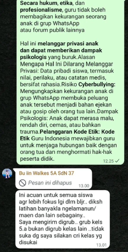MasBroKontxkri's tweet photo. Sedih bgt rasanya bak disambar petir disiang bolong,jdi ceritanya saya pindahkan anak saya dari sekolah IT ke sekolah negeri karena masalah ekonomi kebetulan suami saya baru berhenti bekerja,awalnya baik2 aja anak saya juga dapat teman anak2 nya pada baik,care sama anak saya tapi tidak dengan guru nya (walas) anak saya selalu cerita tentang kejadian2 dikelas,anak saya ini tipenya pendiam dan introvert,ini minggu ke 2 dia sekolah tapi sudah bnyk sekali salah nya,dari warna jilbab yg tidak￼
cc: laras.syach22