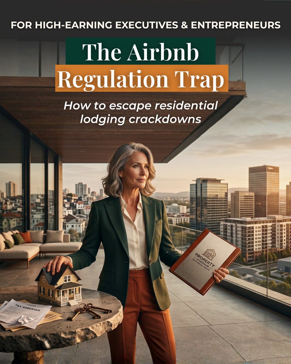 rkatta's tweet photo. Your short-term rental portfolio is one local city council vote away from absolute zero 🛑.

I used to think residential vacation rentals were the ultimate shortcut to passive income.

I bought into the hype of high nightly premiums and beautiful coastal properties.

Then the regulatory ground shifted.

Here’s the deal: cities are no longer just passing minor zoning guidelines.

They are deploying real-time data sharing pipelines that build enforcement straight into booking platform software.

If you do not have an official registration number, your listing is wiped out instantly.

Now...

Why does this matter to scaled operators earning $250K+ per year?

Because when your nightly revenue cuts in half, your residential asset can no longer support its high debt service.

You are forced to feed the mortgage out of your active W-2 earnings or business cash reserves.

Your high-yield passive dream turns into an illiquid, cash-draining second job.

I realized you cannot build a bulletproof financial legacy by investing in highly visible residential targets.
So I shifted my capital completely.

I focused on building a portfolio of $5M+ in direct commercial real estate.

By moving into institutional multi-tenant assets, I insulated my capital from local zoning battles.

I used cost segregation and accelerated depreciation to unlock $100K-$1M+ in structural tax savings.

I built the Legacy Wealth Accelerator™ to help busy professionals make this exact transition without the operational headache.

Stop letting local politicians control your exit liquidity.

Are you still holding fragile residential assets in your investment portfolio?