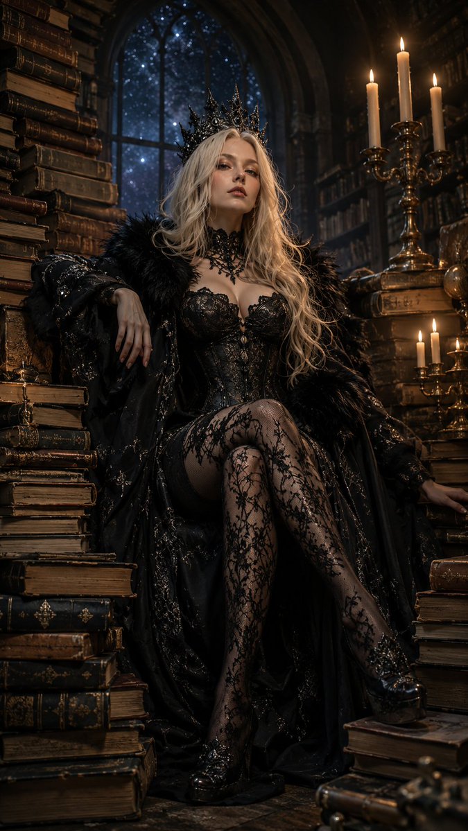 sophiasworld_17's tweet photo. Surrounded by ancient books and flickering candlelight, the queen of darkness reigns within her mysterious library. 👑🕯️ Elegance, knowledge, and dark power unite in one unforgettable scene.
#GothicQueen #GothicBeauty #DarkLibrary #Candlelight https://t.co/OsVNryZhAn