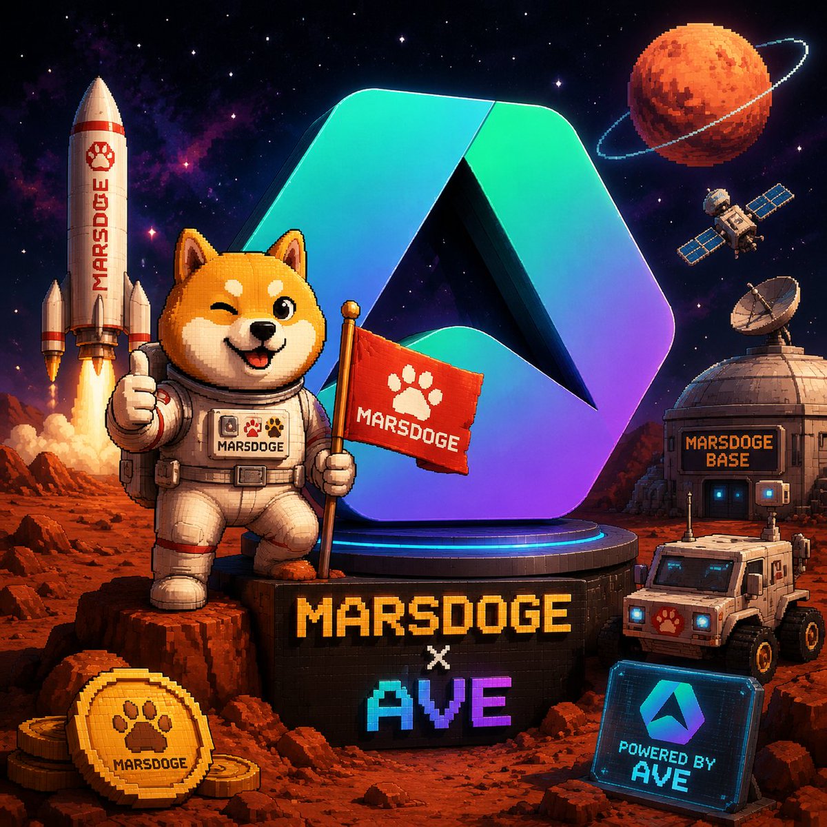 MARSDOGE_FLAP's tweet photo. 或许我们在去往火星之前，需要先带上AVE？ https://t.co/3vRVqOIZlS
