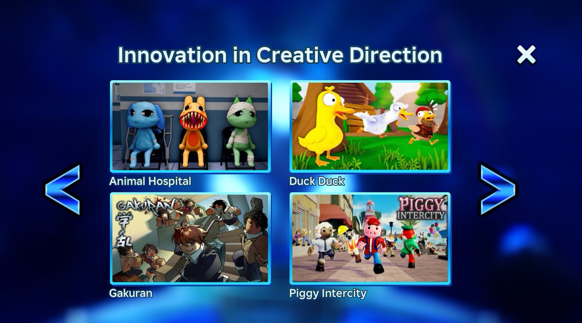 Piggy_News's tweet photo. 🏆ROBLOX INNOVATION AWARDS🏆
Piggy: Intercity is nominated for 3 categories for this year's Roblox Innovation Awards! 
The categories are: 
- Best Use of Audio
- Best Innovation in Creative Direction
- Best RPG Experience https://t.co/V4ZyushoIN
