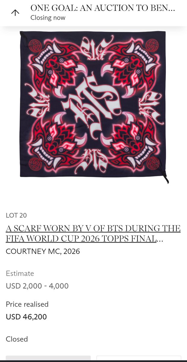 w_anna_be_urs's tweet photo. Taekook has matching bids that is 46,200$ #Taekookreal https://t.co/lI3qs1Bdij