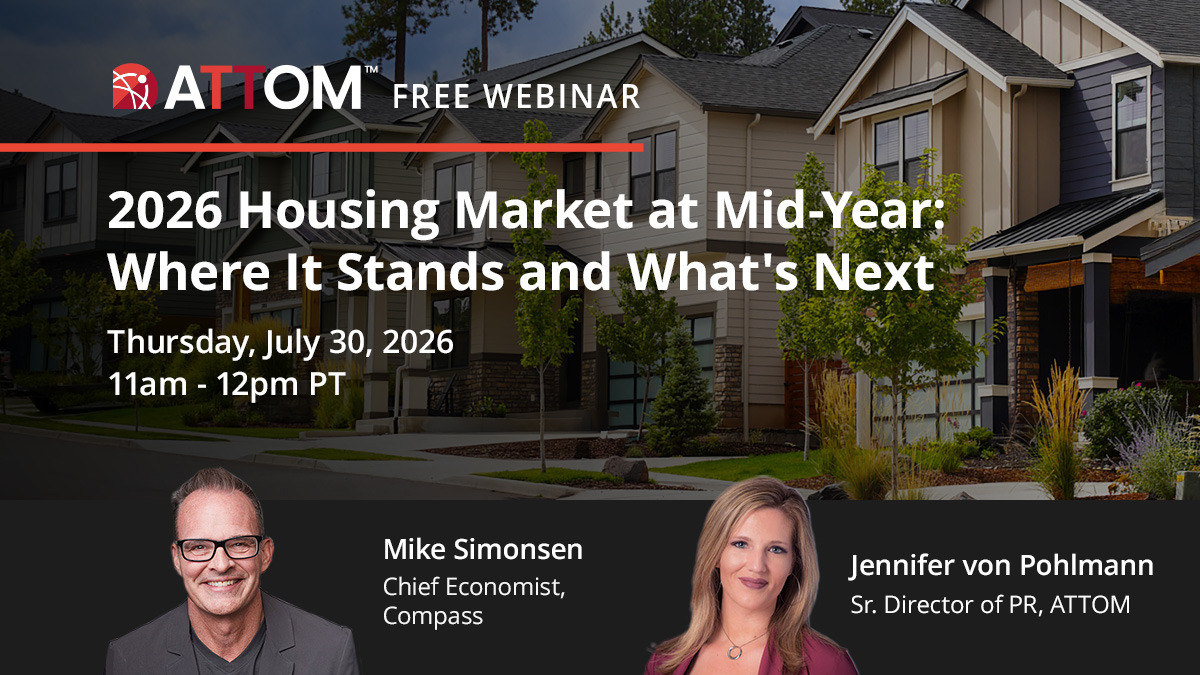 Attomdata's tweet photo. There's still time to register for our FREE webinar tomorrow at 11 a.m. PT! Join Mike Simonsen of @Compass and Jennifer von Pohlmann of @Attomdata for insights on housing market trends and the economic forces shaping real estate in 2026.
https://t.co/iS741EMY8C https://t.co/UooRjirG3t