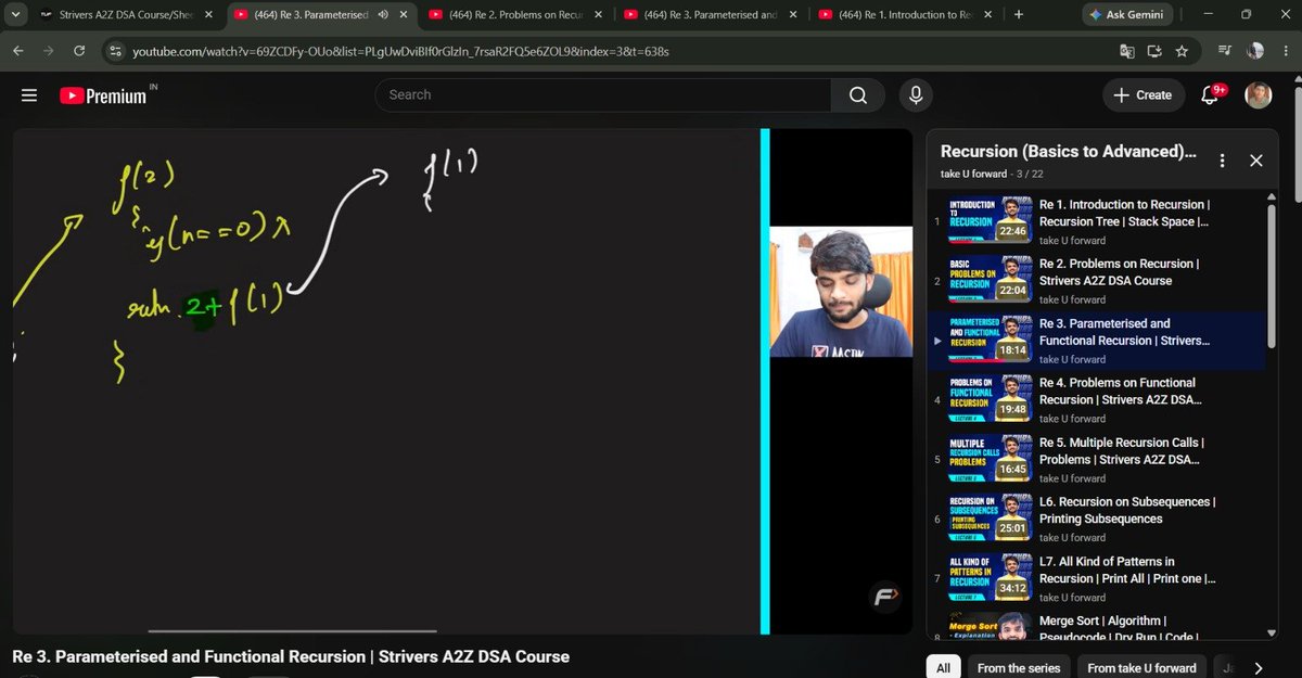 adiitya90's tweet photo. Day 2 of my 30 Days DSA Challenge 

Today, I focused on Recursion with @striver_79's DSA sheet.

✅ Learned the fundamentals of recursion
✅ Understood the recursive approach and base cases
✅ Solved the Palindrome problem using recursion

 #DSA #Recursion #Striver #TakeUForward https://t.co/O179UySEFm