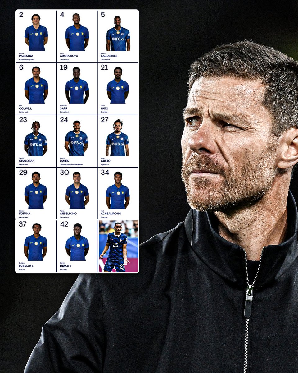 ESPNUK's tweet photo. Chelsea currently have 14 senior defenders listed on their club website. The signing of Maxence Lacroix would take that number up to 15 🤯 https://t.co/Lv2dRMKZN8