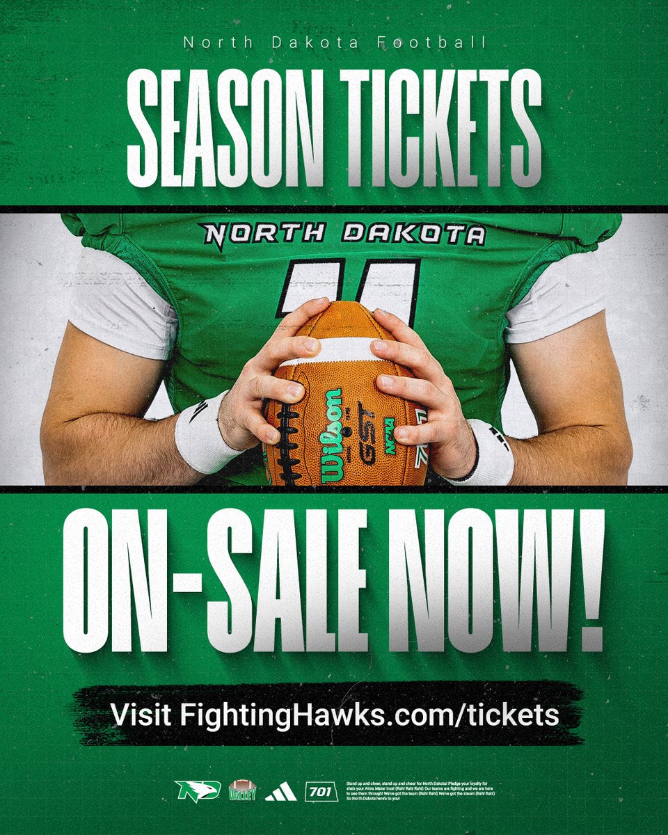 UNDfootball's tweet photo. 𝗜𝘁'𝘀 𝗼𝗳𝗳𝗶𝗰𝗶𝗮𝗹𝗹𝘆 𝗳𝗼𝗼𝘁𝗯𝗮𝗹𝗹 𝘀𝗲𝗮𝘀𝗼𝗻🙌 
Lock in your seats for the 2026 season with season tickets 🔒 

🎟️ Season Tickets: https://t.co/VUhiwFeHOI
 
#UNDproud | #LGH https://t.co/lIoVcxaidK