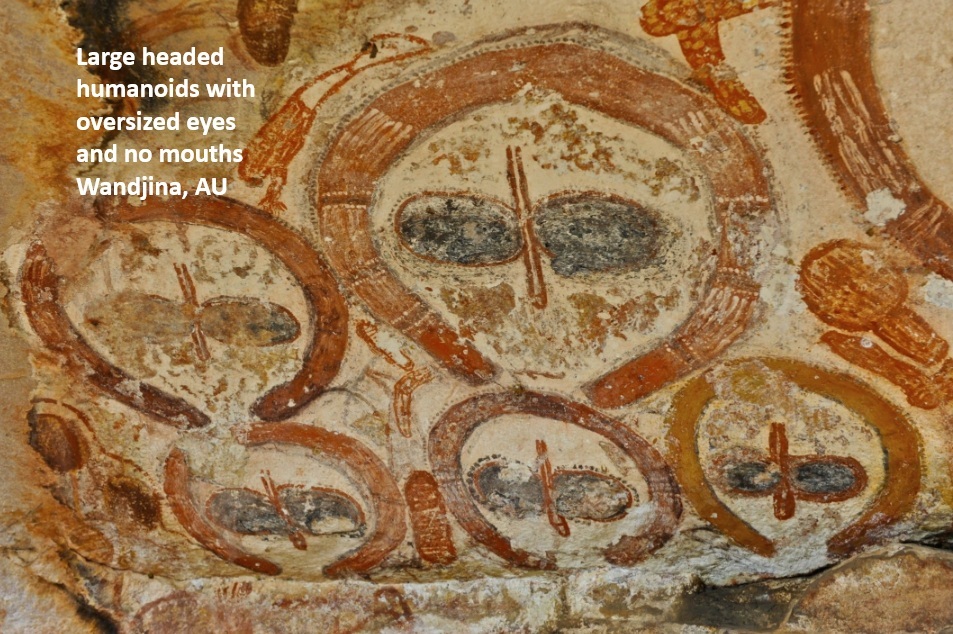 hiddenseraph's tweet photo. 👀Ancient Rock Art. Modern UAP claims..Same Story?!

Around the planet, prehistoric cultures carved painted the same strange figures... (btw who would waste their times carving something that isn't worth carving??)

-Large headed humanoids with large eyes and no mouths in Wandjina, Australia

-Helmeted or round headed beings floating or holding objects in Tassili n'Ajjer, Sahara + Valcamonica "astronauts," Italy

-Ghostly limbless hybrids with hollow eyes and antenna like features Sego Canyon/ Barrier Canyon, Utah

These are isolated.. They show up on every continent

Hybrid beings that don't look like humans and more like NHI that is reported today.

D.W. Pasulka has spent years studying exactly this overlap: how belief in UFOs/UAPs functions like an emerging religion, and how contact experiences with NHI echo ancient spiritual encounters.

Then we have claims from former Israeli space chief Haim Eshed's: that governments have long been in contact with  a "Galactic Federation," That ETs requested secrecy because humanity "isn't ready," and that Trump was briefed and nearly disclosed. (not being ready to me is a load of bs its all about control or our lives would be a lot more cushy)

Ross Coulthart has reported that some believe even a president could face extreme risks for revealing the full legacy program.. which is absolutely ridiculous...

Ancient artists around the world recorded hybrid/non human figures.

Modern whistleblowers and researchers keep describing ongoing contact with NHI that prefer to stay hidden.

The rocks still speak..
The question is whether we're finally willing to listen?