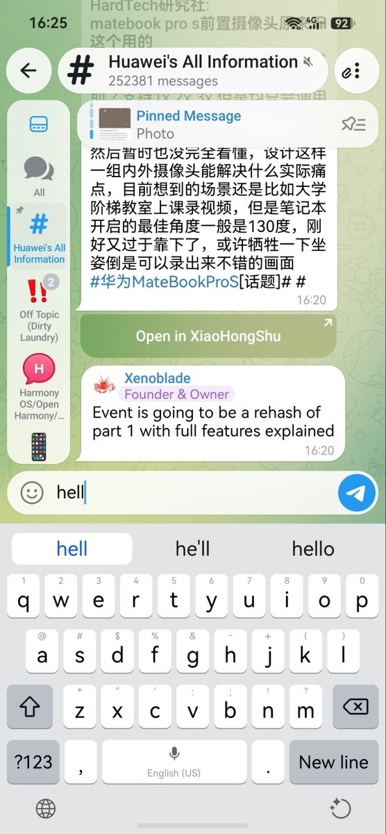 LivingInHarmony's tweet photo. 'They finally added Celia Keyboard auto-correction on container apps 😭😭
HarmonyOS 7 beta'
Credit: @Frxncyyy https://t.co/KiiDbfnBca