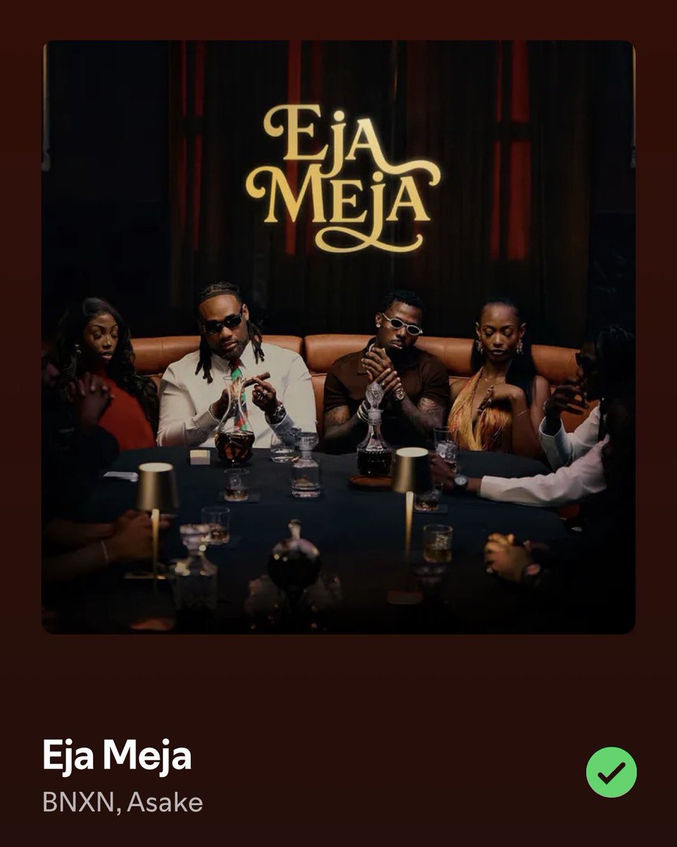 freshyvibez's tweet photo. Eja Meja by @BNXN and @asakemusik OUT NOW !!!
Produced by Me and Obah 👑 
🙂‍↕️🖐🏾 https://t.co/tYC3DvDGOc