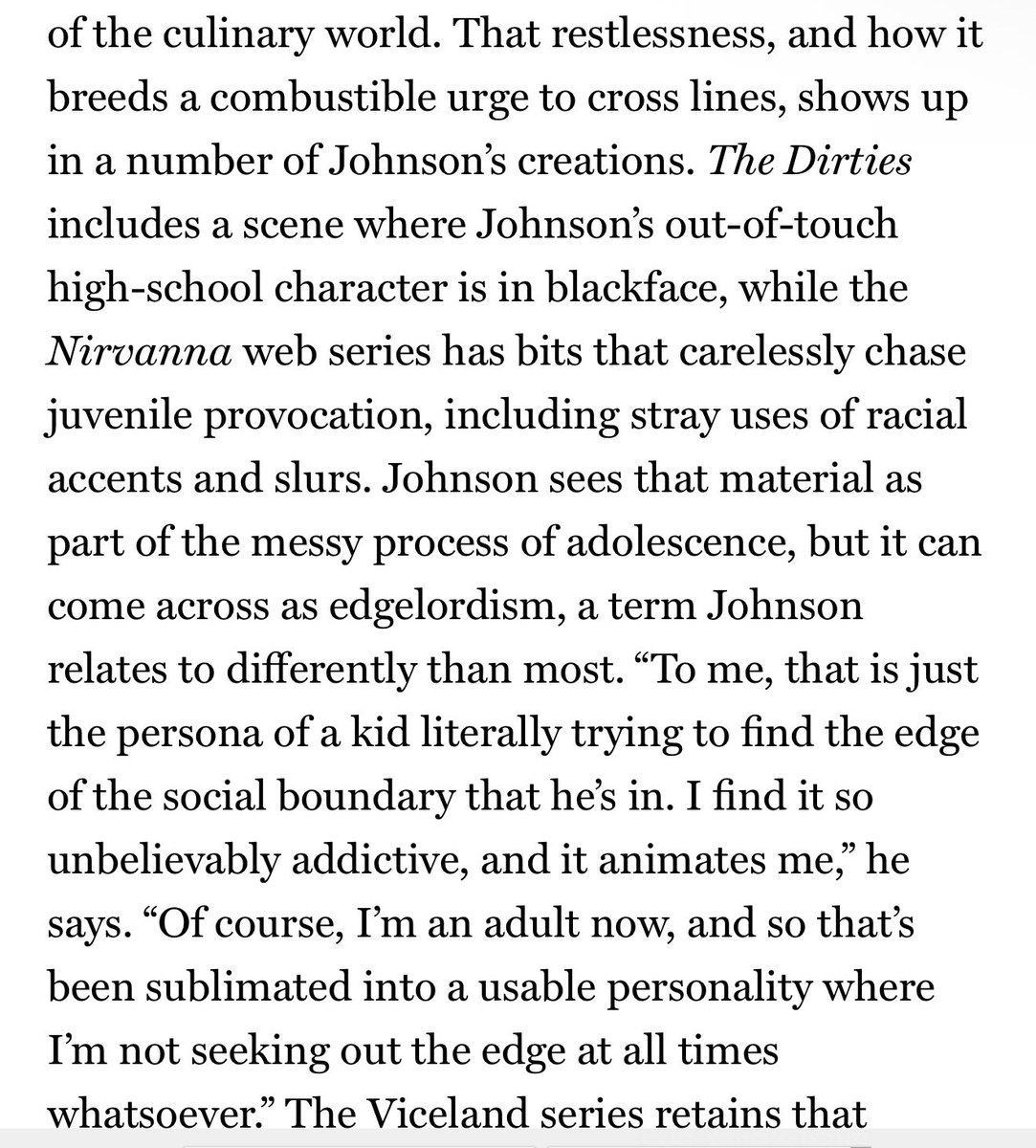 narrowstairs's tweet photo. so much going on in the vulture profile, almost none of which i’m going to comment on, however this was, um, 

oh to have his confidence https://t.co/cZfk2Is7Pr