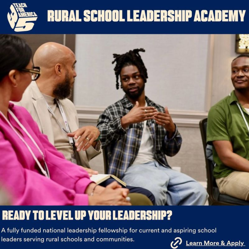 utrgvobi's tweet photo. Applications for the 2026–2027 cohort of Teach For America’s Rural School Leadership Academy (RSLA) and now OPEN!
Continuing to grow toward a vision of supporting rural leaders in all 50 states.
🔗 https://t.co/zbxK0C82bt See less https://t.co/aEeP9NTQ7t