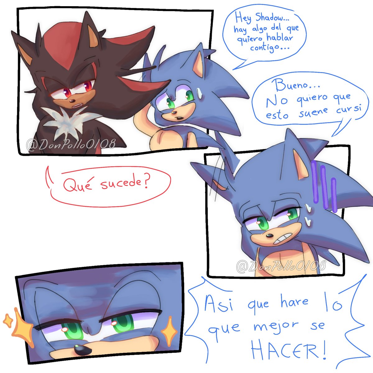 REYBIC00's tweet photo. PAPAAAA! 🧍✨
💙 :Hey Shadow... there's something I want to talk to you about
🖤 : Whats wrong
💙 :Well... I don't want to sound cheesy...So I'll do what I do best✨ #sonadow #shadonic #SonicTheHedeghog #ShadowTheHedgehog https://t.co/Zdm28ou1o4