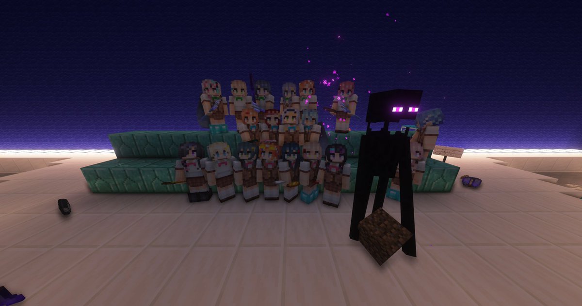 shirasa_ayane's tweet photo. #あらなみマイクラ
最後駆け足ですみません…！ ;  ; 
人生初めてのマイクラが新波女学園で良かったです

たくさん優しく教えていただいたことも一緒に遊んでいただいたことも全部大切な思い出！登校できなくなるの寂しいな

みくちゃん、るり先輩、新波女学園のみなさま、見守ってくださったみなさま、本当にありがとうございました🤍✨