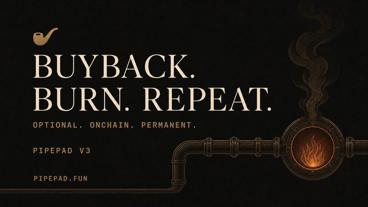 pipepadfun's tweet photo. Buyback &amp; burn is now optional on every PipePad launch

Creator fees fund the vault. 

At 10,000 PIPEDOG and after the 1h interval, anyone can trigger the onchain buyback

Every token bought is burned forever. https://t.co/tm2OCtjX4T
