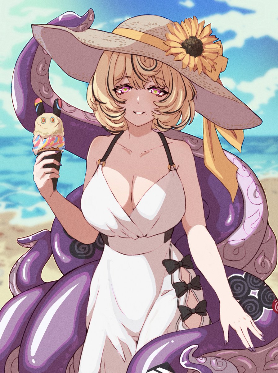 aikeroki's tweet photo. The lovely Yidhari for the event host, @Yidhari_Timely!
#zzzSummerArtTrade

Thank you so much for organizing the event! Happy 2nd anniversary to zzz and may there be more gifts in the future ❤️ https://t.co/lMvov2IBVg