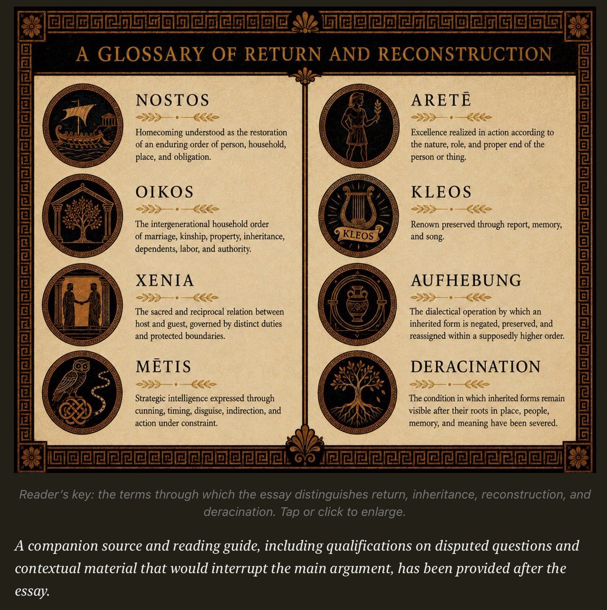 thepalmerworm's tweet photo. ‘We often describe such narratives as moral instruction, and they certainly are. But morality is not their deepest work. Before they teach what is good, they communicate a civilization’s understanding of what is.
Every civilization rests upon metaphysical assumptions, whether explicitly articulated or simply inherited. Those assumptions shape its ontology—what kinds of beings exist and what they are. Ontology informs anthropology—what the human person is. Anthropology informs epistemology—how truth may be known. From these first principles flow law, education, politics, economics, and the institutions through which a civilization orders its common life.’ (Turner)
https://t.co/9kwZlgcQFV