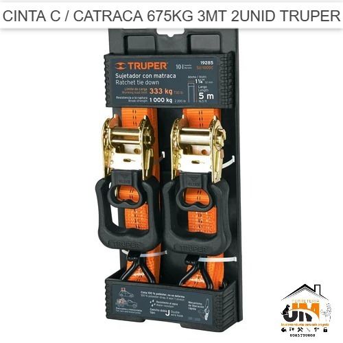 JMTRADING1210's tweet photo. Juego de 2 cintas con catraca TRUPER de 3 metros, con capacidad de 675 kg, ideales para asegurar y sujetar cargas durante el transporte de forma rápida y segura 
https://t.co/cttIEXoTio https://t.co/xIlTvfRuZR