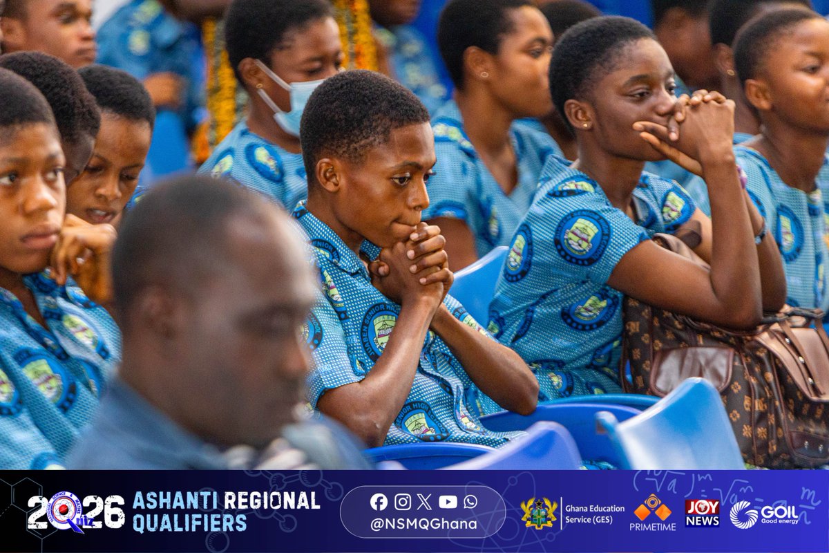 NSMQGhana's tweet photo. ASHANTI:

End of Round 3

Anglican SHS, Kumasi: 54pts
Juaben SHS: 31pts
Bonwire SHTS: 08pts

#NSMQ2026 #NSMQRegionals #Primetime https://t.co/vZbVFngJhd